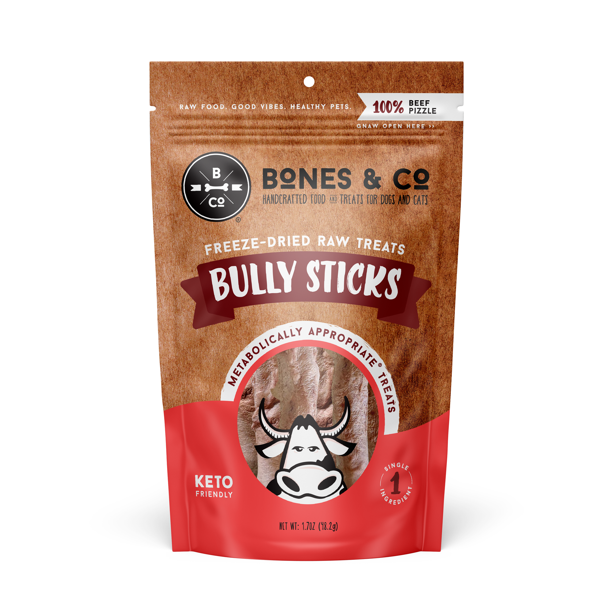 Bones & Co Dog Freeze Dried Bully Sticks 1.7oz
