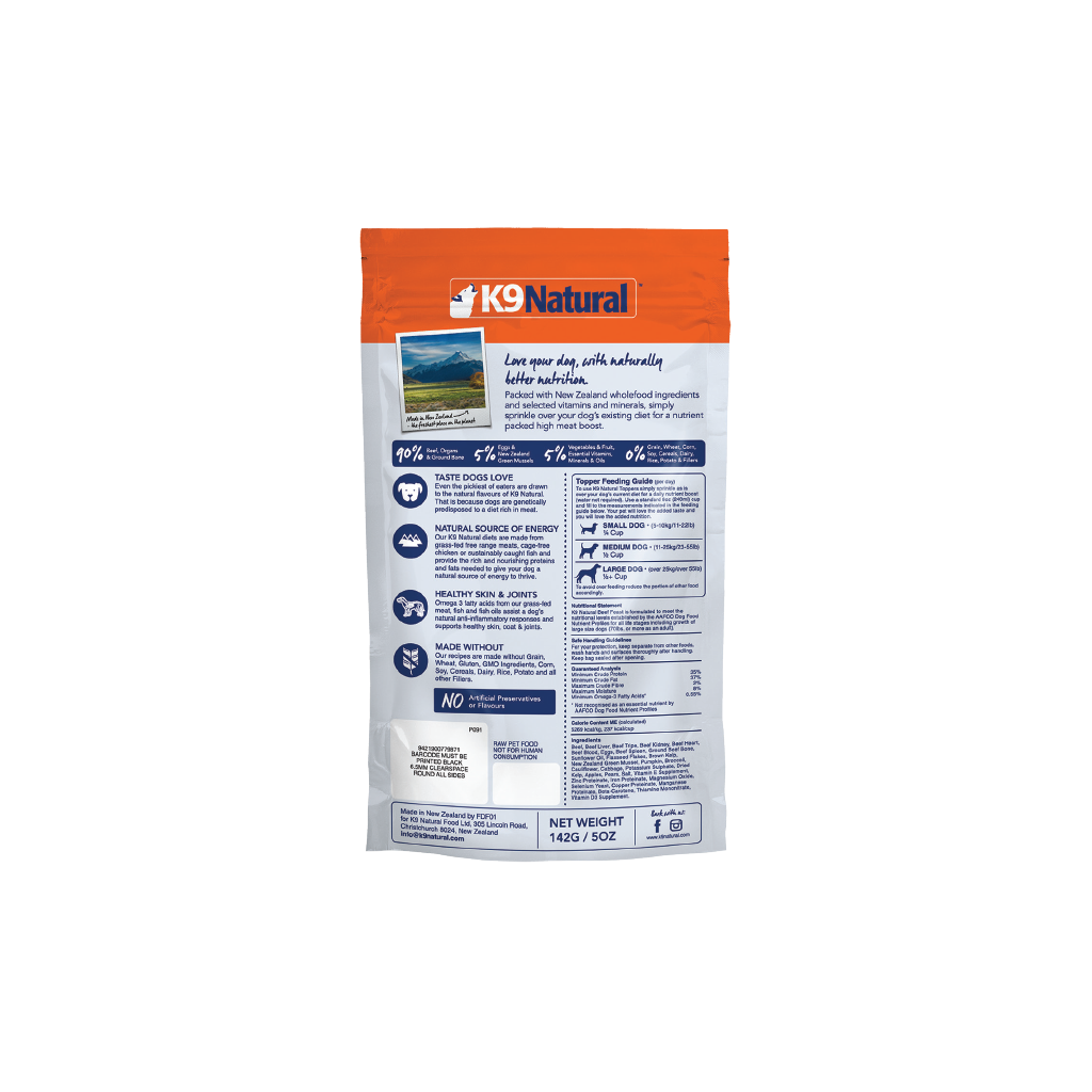 Beef Feast Freeze-Dried Dog Food