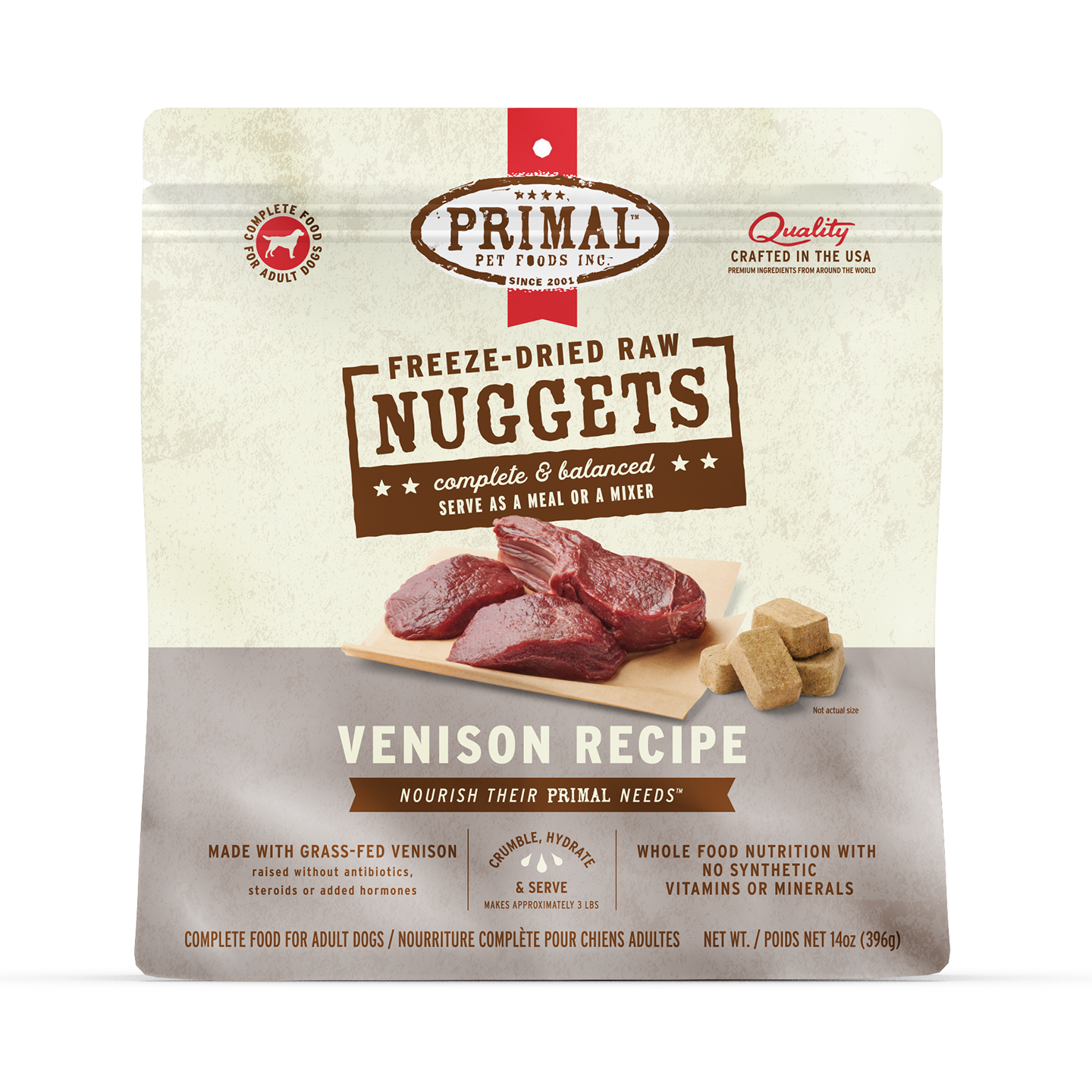 Primal Freeze Dried Venison Nuggets Dog Food