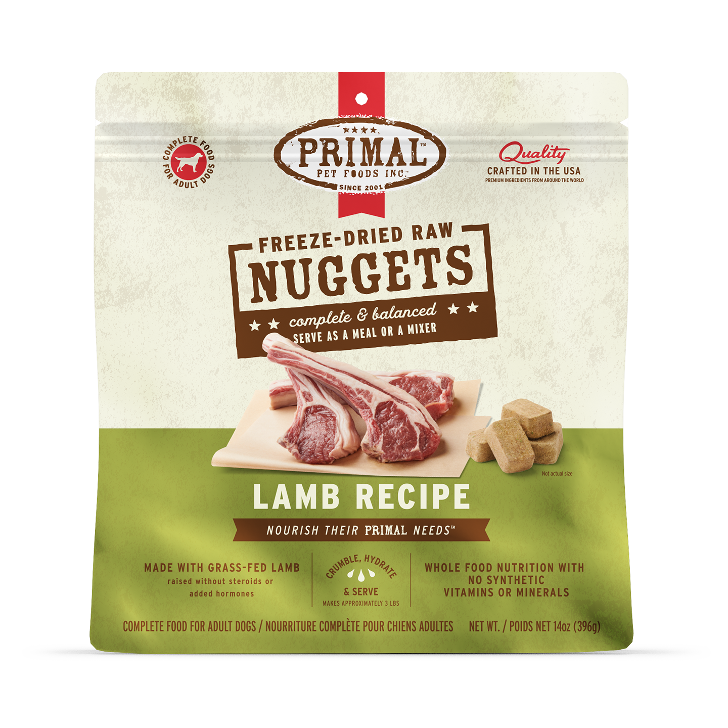 Primal Freeze Dried Lamb Nuggets Dog Food