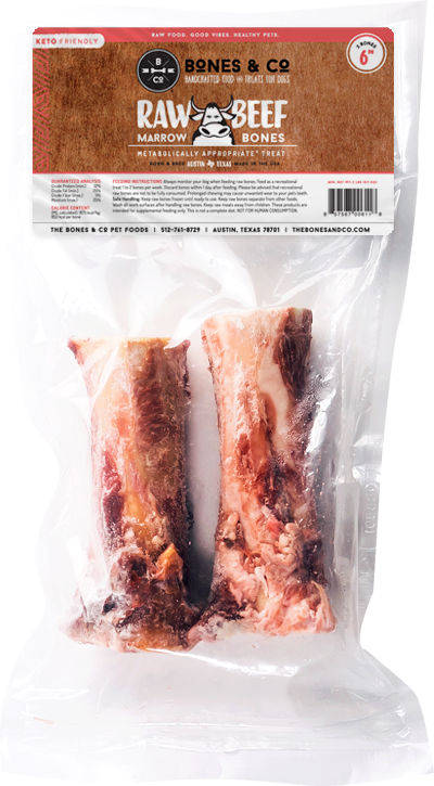 Bones & Co Dog Frozen Raw Beef Bones 6" 2pk