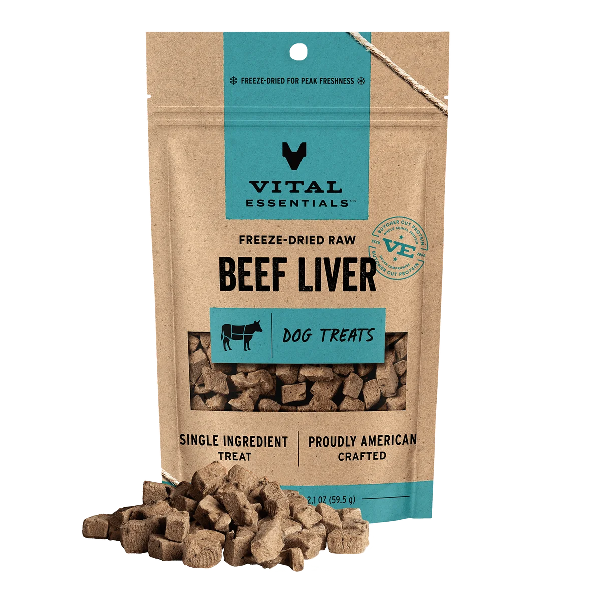 Vital Essentials Dog Freeze Dried Beef Liver Treats 2.1oz