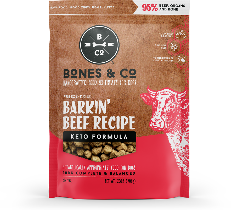 Bones & Co Dog Freeze Dried Barkin' Beef Bites 25oz