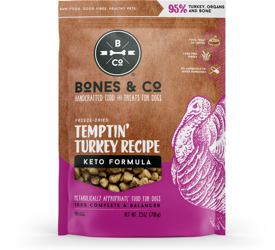Bones & Co Dog Freeze Dried Temptin' Turkey Bites 12oz