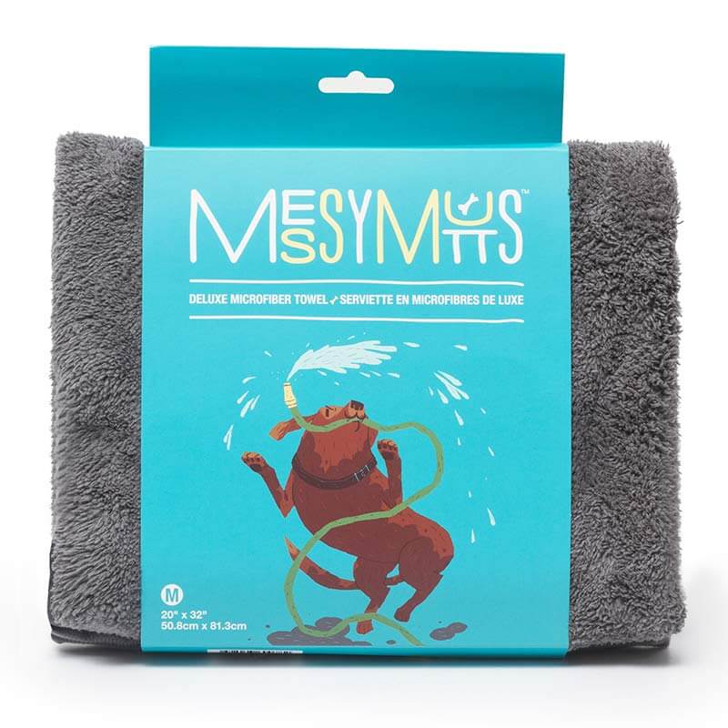 Microfiber Ultra Soft Dog Towel with Hand Pockets, Medium, 32" x 20"