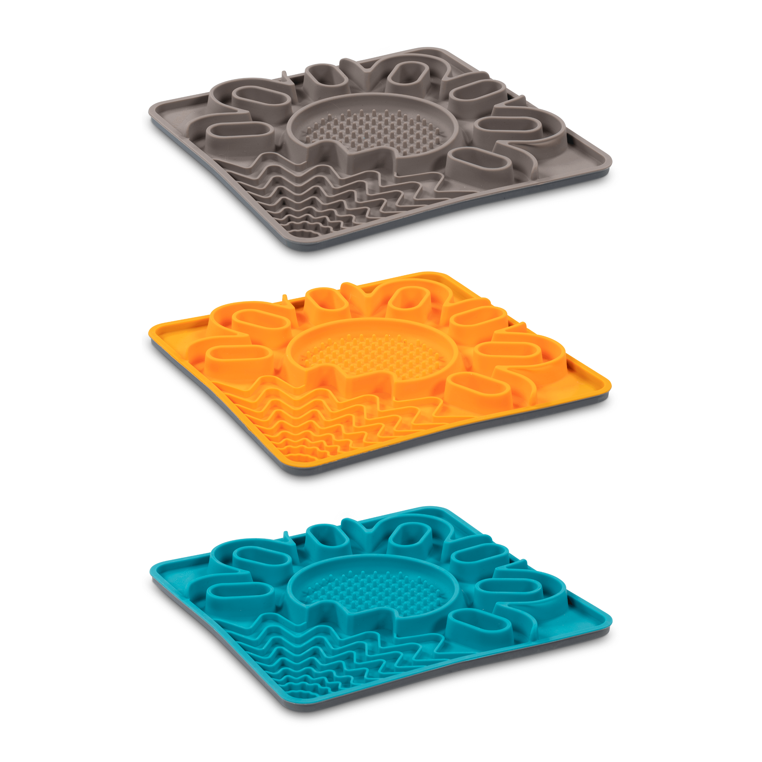 Framed "Spill Resistant" Silicone Multi Surface Lick Mat, 9.5" x 9.5"