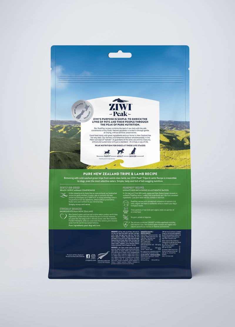 Ziwi Dog Air Dried Tripe & Lamb Recipe