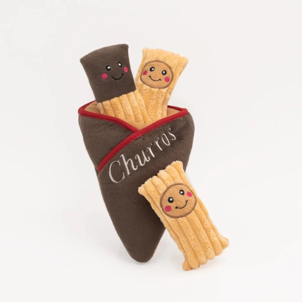 Zippy Paws Burrow Churro Cone Dog Toy