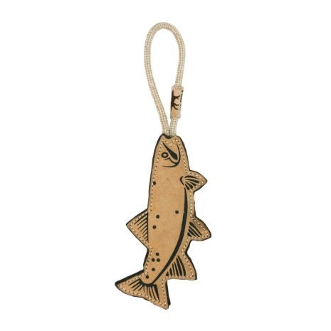 Tall Tails Toy Natural Leather Trout Tug Toy 16"