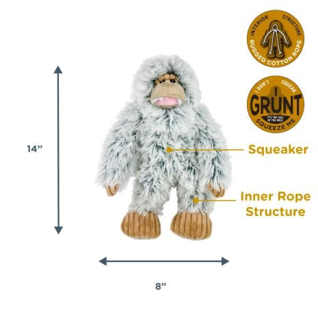 Tall Tails Yeti with Squeaker Plush Toy 14"