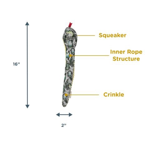 Tall Tails Snake Stuffless Squeaker 16"