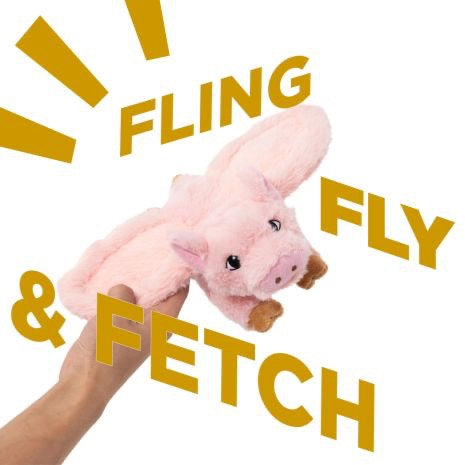 Tall Tails Flying Pig Fetch Toy 12"