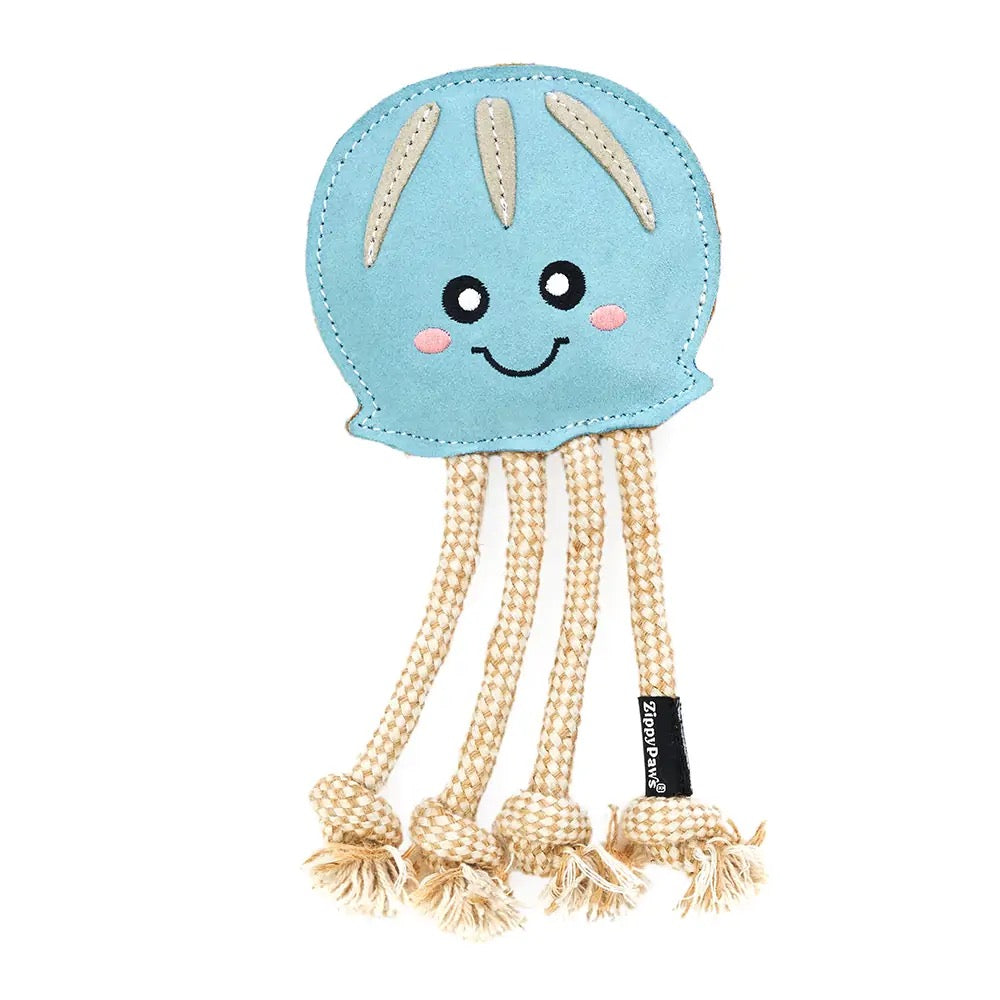 Zippy Paws ecoZippy Suede & Rope Octopus Dog Toy