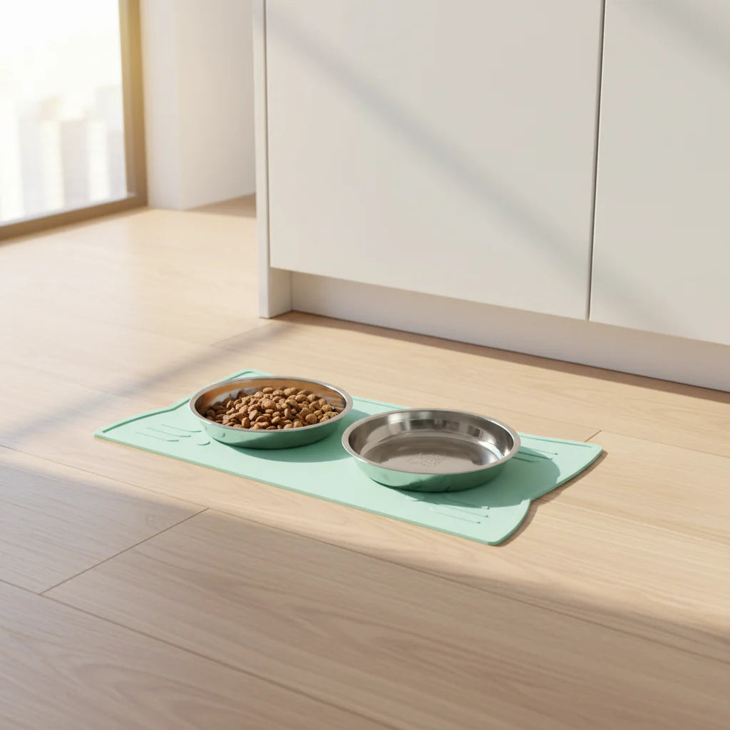 Cat bowl mat