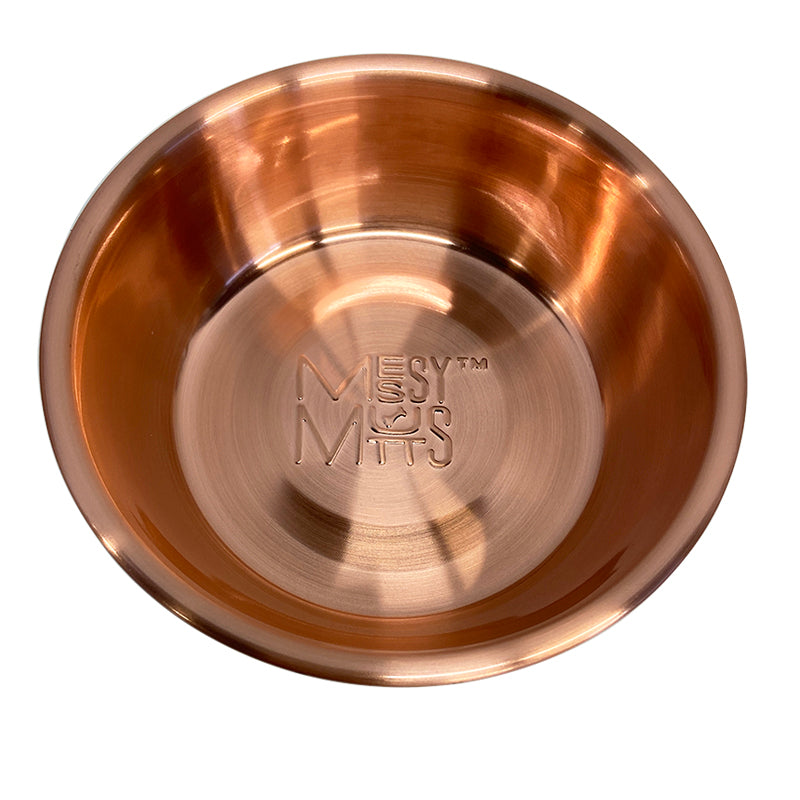Stainless Steel Copper Colored Bowl for Silicone Bowl Holders and Totally Pooched Feeders
