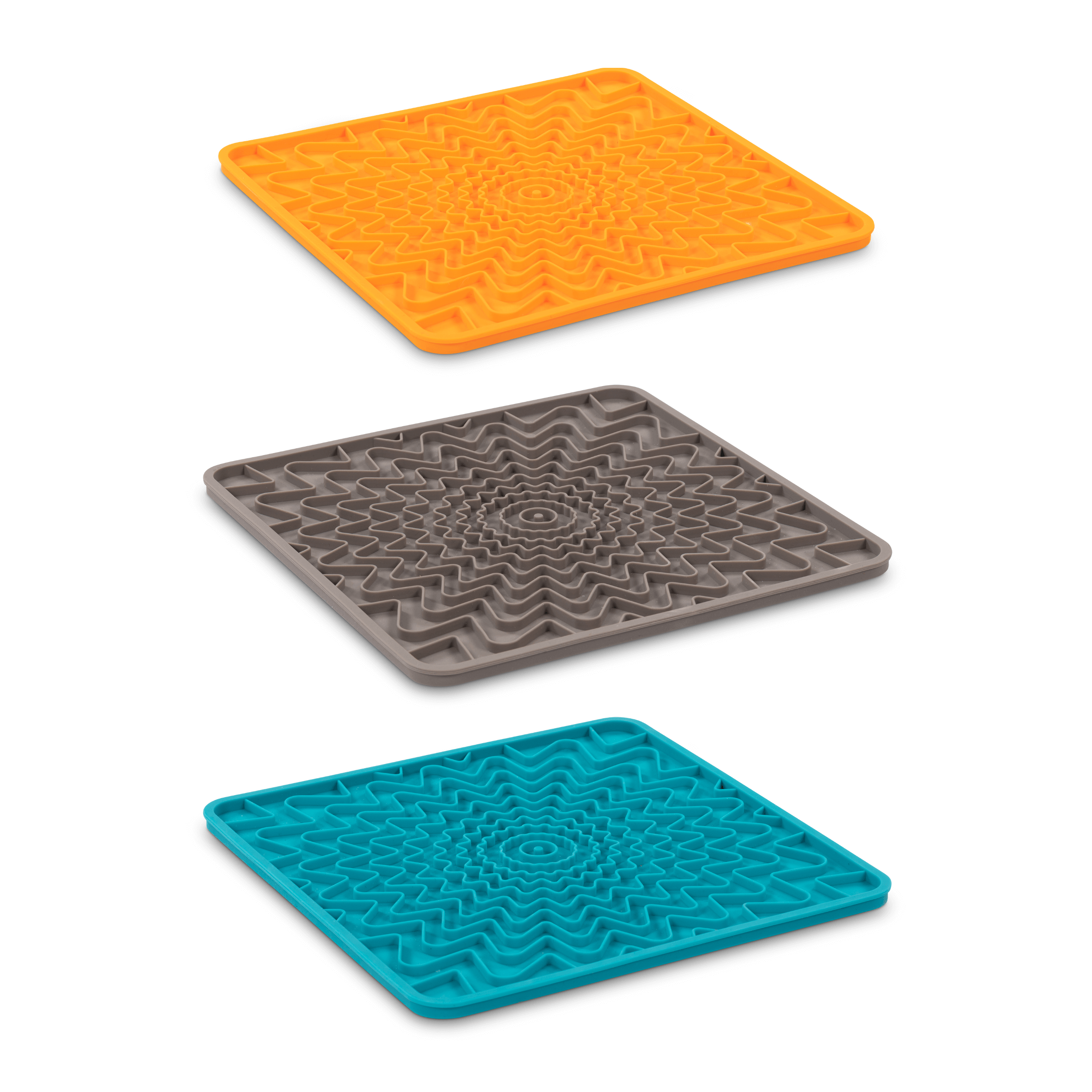 Framed "Spill Resistant" Silicone Dog Lick Mat, 9.5" x 9.5"