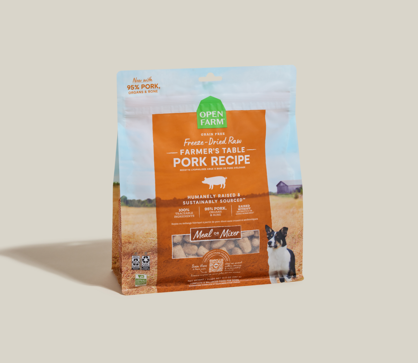 Farmer's Table Pork Freeze Dried Raw Morsels for Dogs