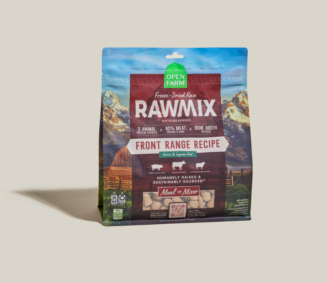 RawMix Front Range Freeze Dried Raw Morsels for Dogs