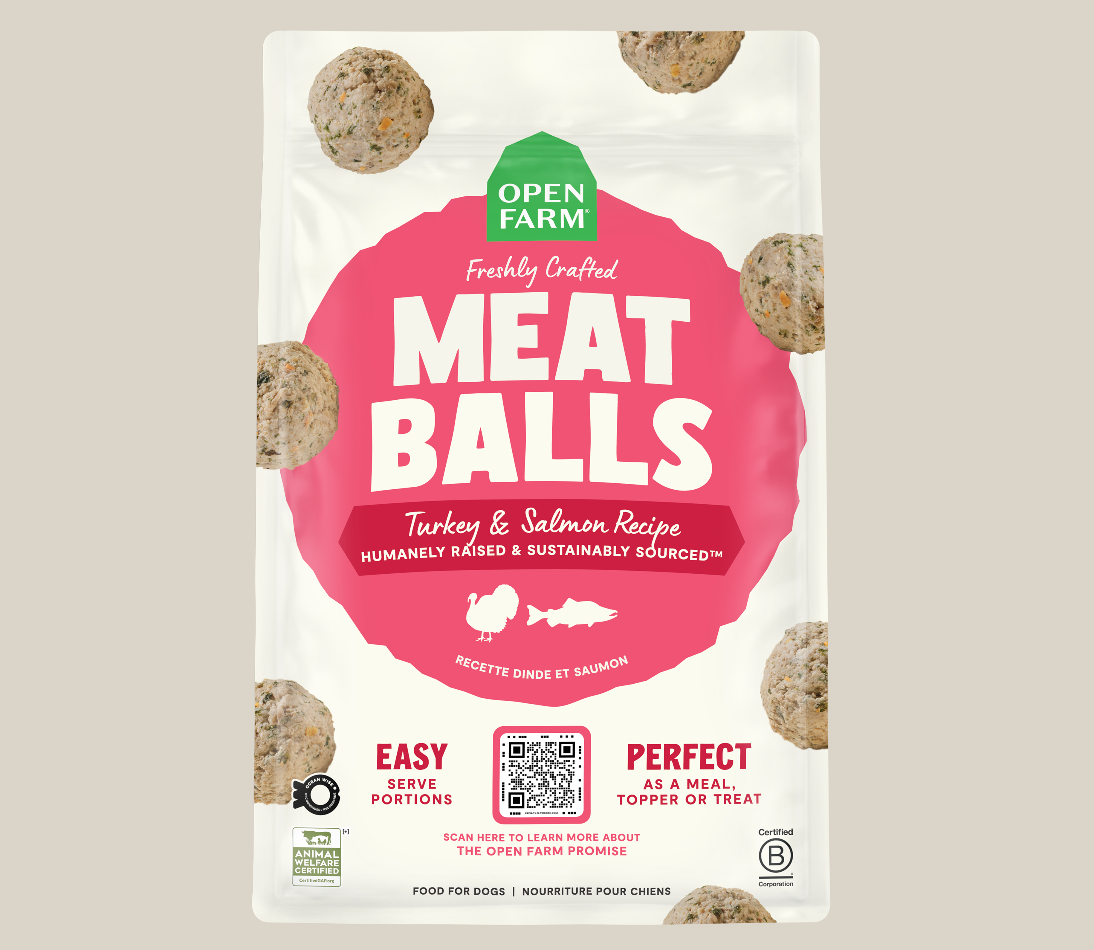 Turkey & Salmon Freshly Crafted Meatballs for Dogs