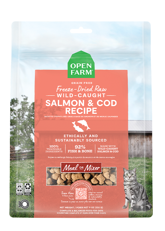 Wild-Caught Salmon & Cod Freeze Dried Raw Morsels for Cats