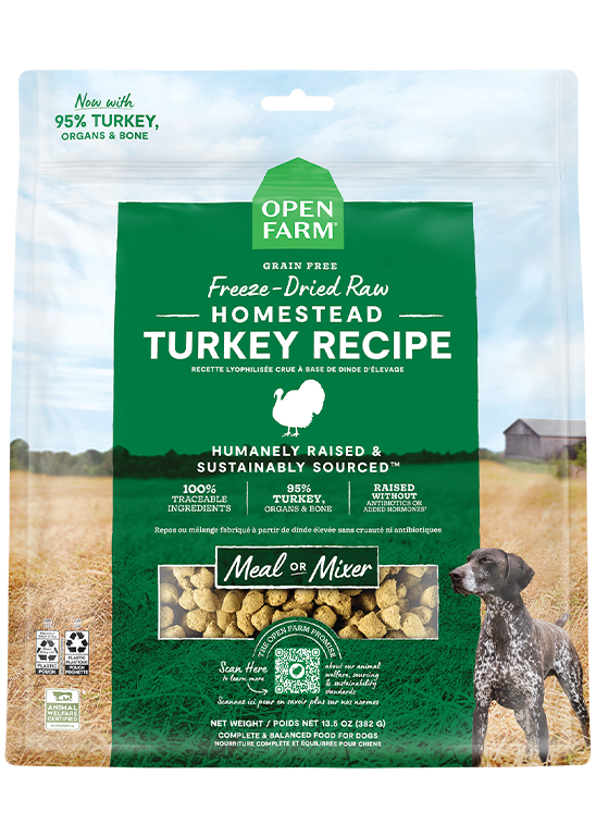 Homestead Turkey Freeze Dried Raw Morsels for Dogs