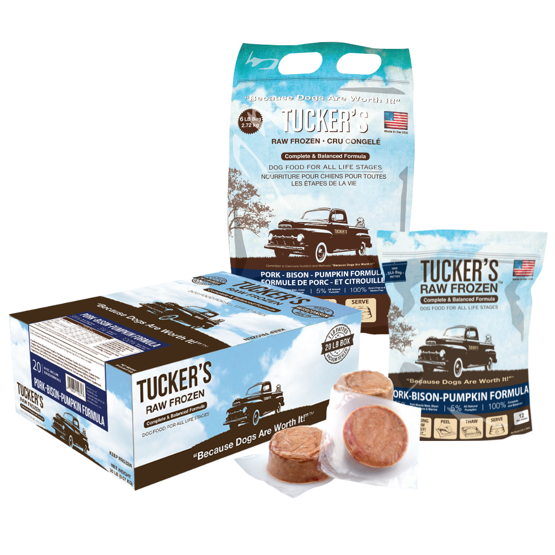 Raw pork and bison diet for dogs