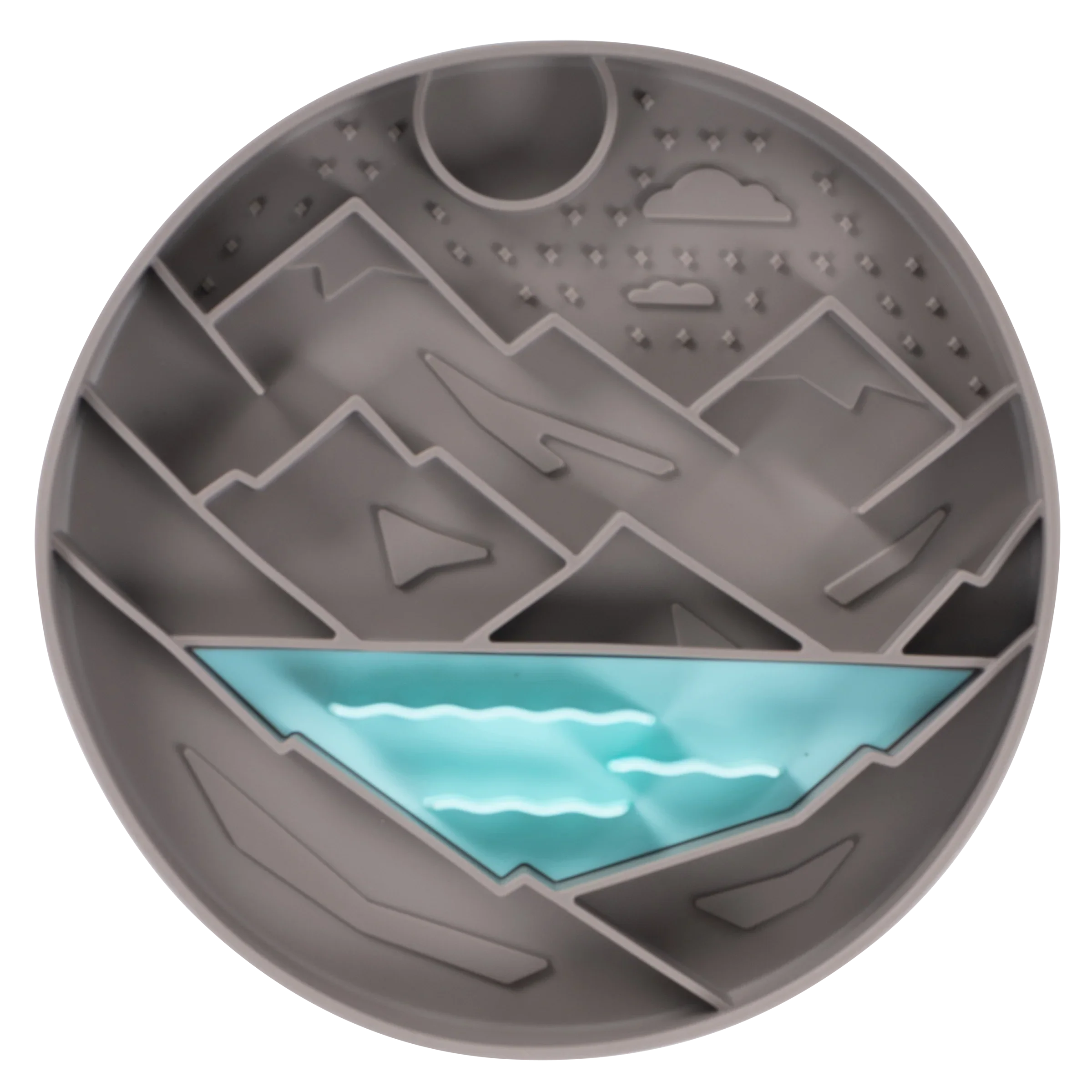 Mountain Scene 8" Silicone Therapeutic Dog Lick Bowl-Interactive Dog Feeder