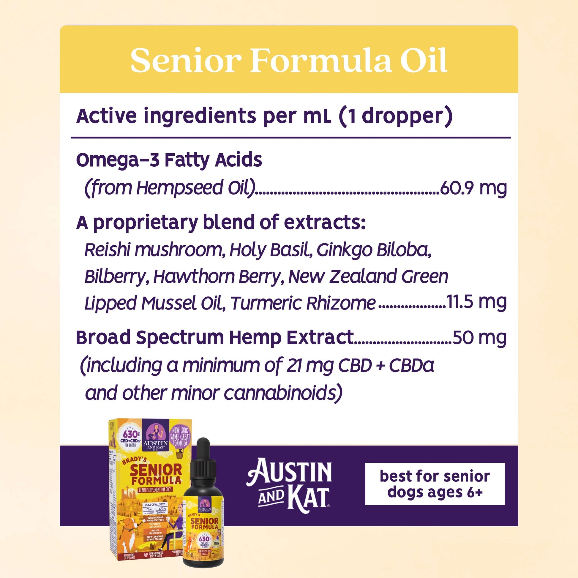 Brady's Senior Formula Oil