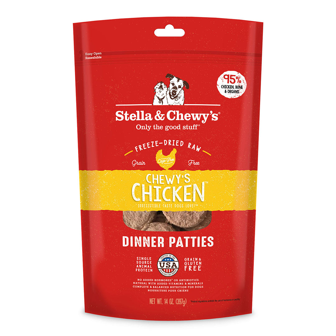 Stella & Chewy's Chicken Freeze-Dried Raw Dinner Patties 14 oz freeshipping - The Good Dog Store