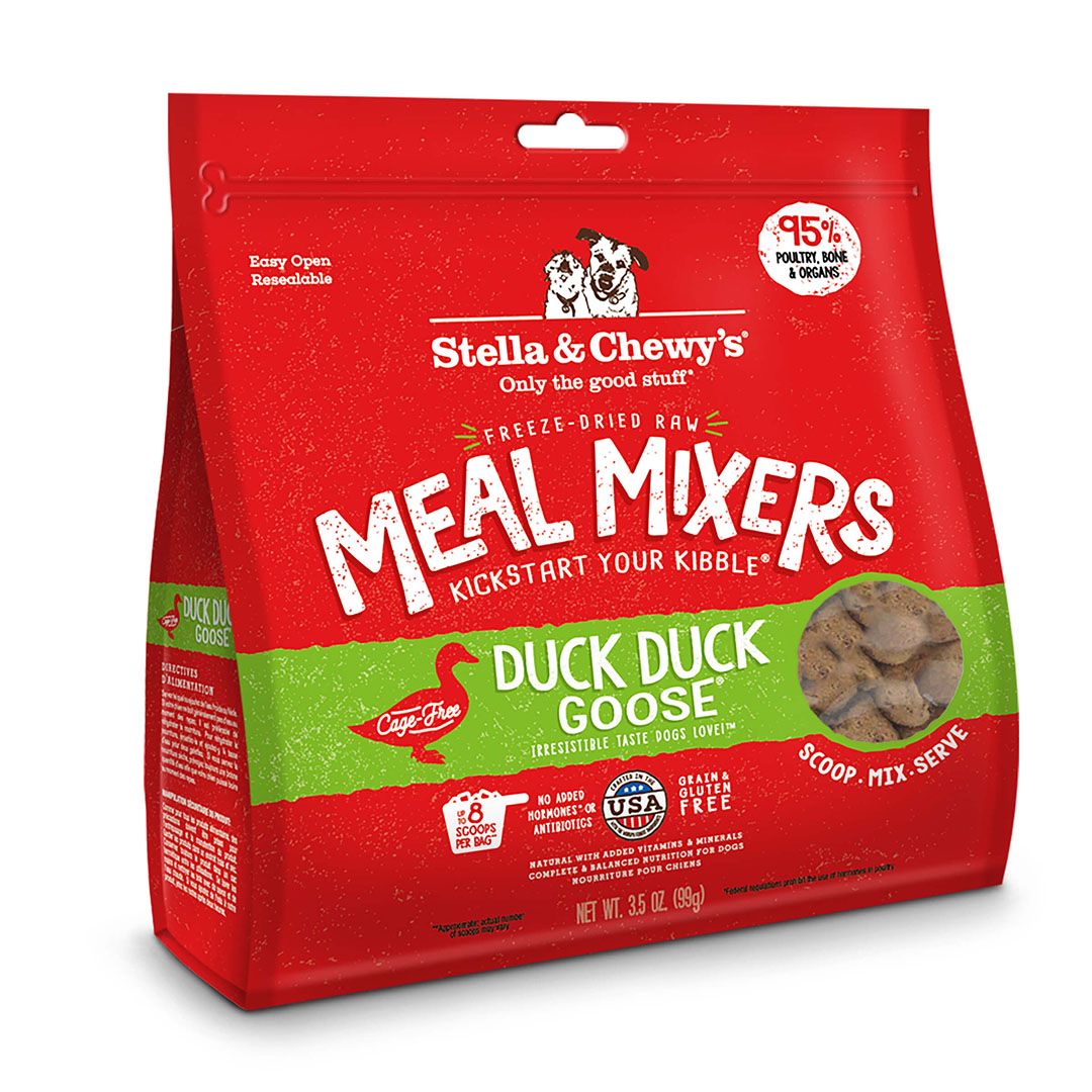 Stella & Chewy's Duck Duck Goose Meal Mixers 3.5 oz freeshipping - The Good Dog Store