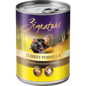 Zignature Turkey Formula Canned Dog Food 13oz freeshipping - The Good Dog Store