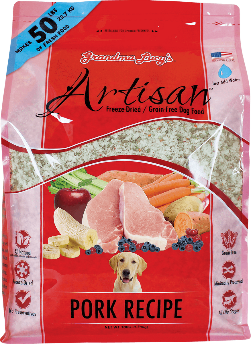 GRANDMA LUCY S ARTISAN GRAIN FREE PORK FREEZE DRIED DOG FOOD 10lb