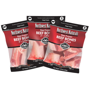 Northwest Naturals Raw Meaty 1 Inch Beef Bone Raw Frozen Dog Treats 8pk freeshipping - The Good Dog Store