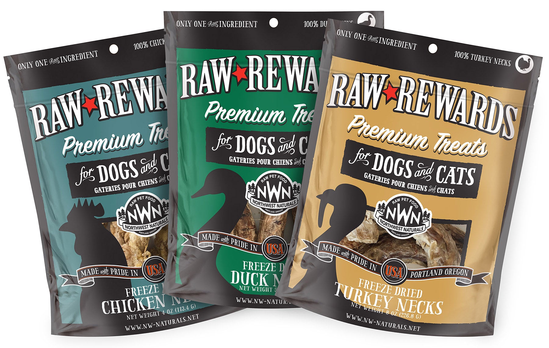 Northwest Naturals Raw Rewards Turkey Neck Freeze Dried Dog & Cats Treats 6pk freeshipping - The Good Dog Store