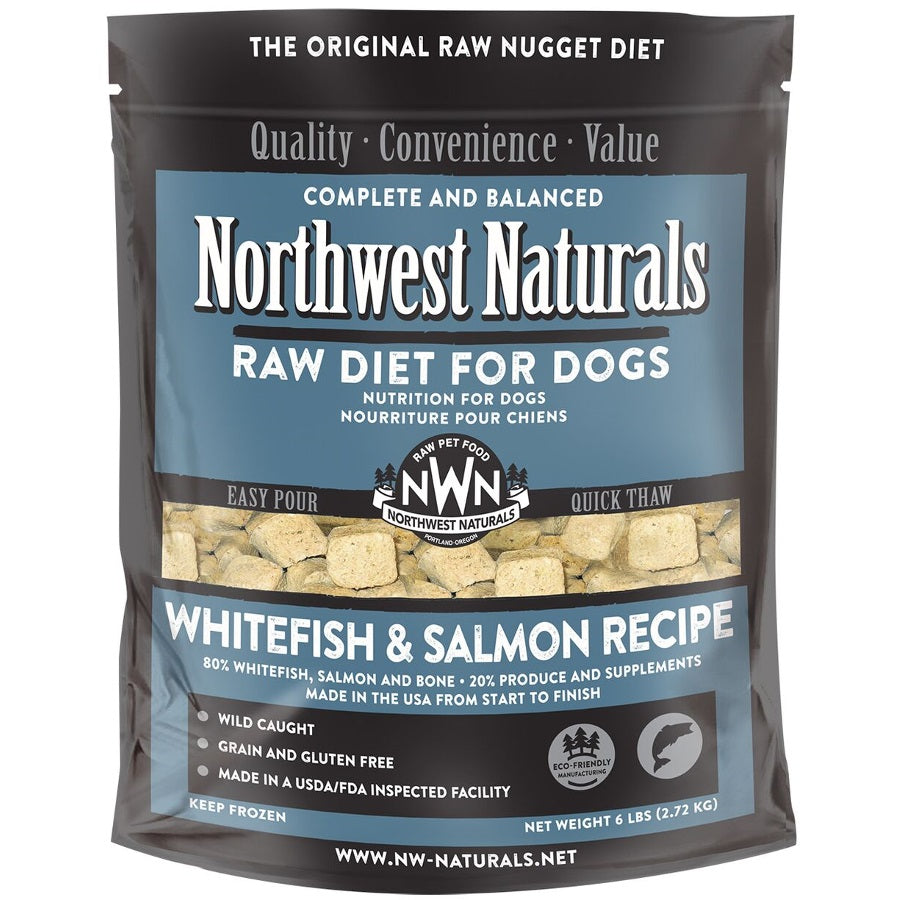 Northwest Naturals Raw Diet Whitefish & Salmon Nuggets Raw Frozen Dog Food 6lb freeshipping - The Good Dog Store