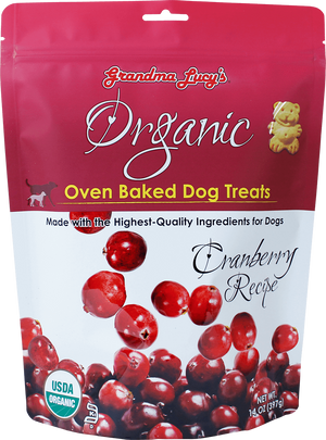 GRANDMA LUCY'S ORGANIC OVEN BAKED CRANBERRY FLAVOR DOG TREATS 14oz freeshipping - The Good Dog Store