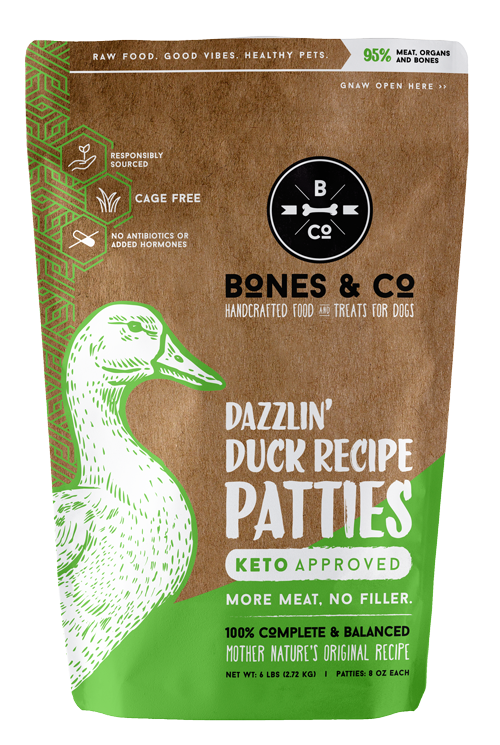 BONES & CO DAZZLIN' DUCK RECIPE PATTIES 6LB (PICK UP IN STORE ONLY) freeshipping - The Good Dog Store