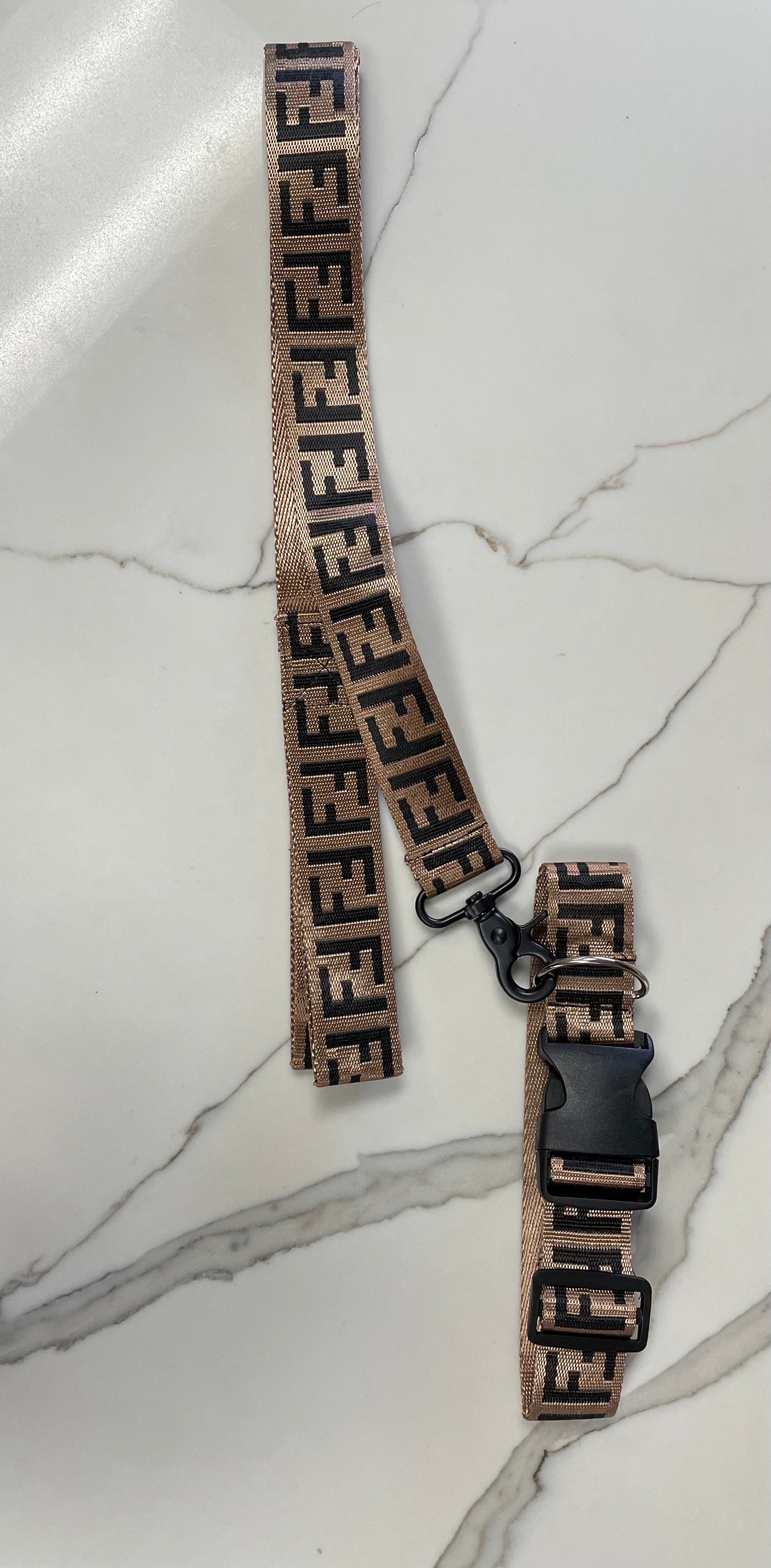 Fendi Collar And Leash freeshipping - The Good Dog Store