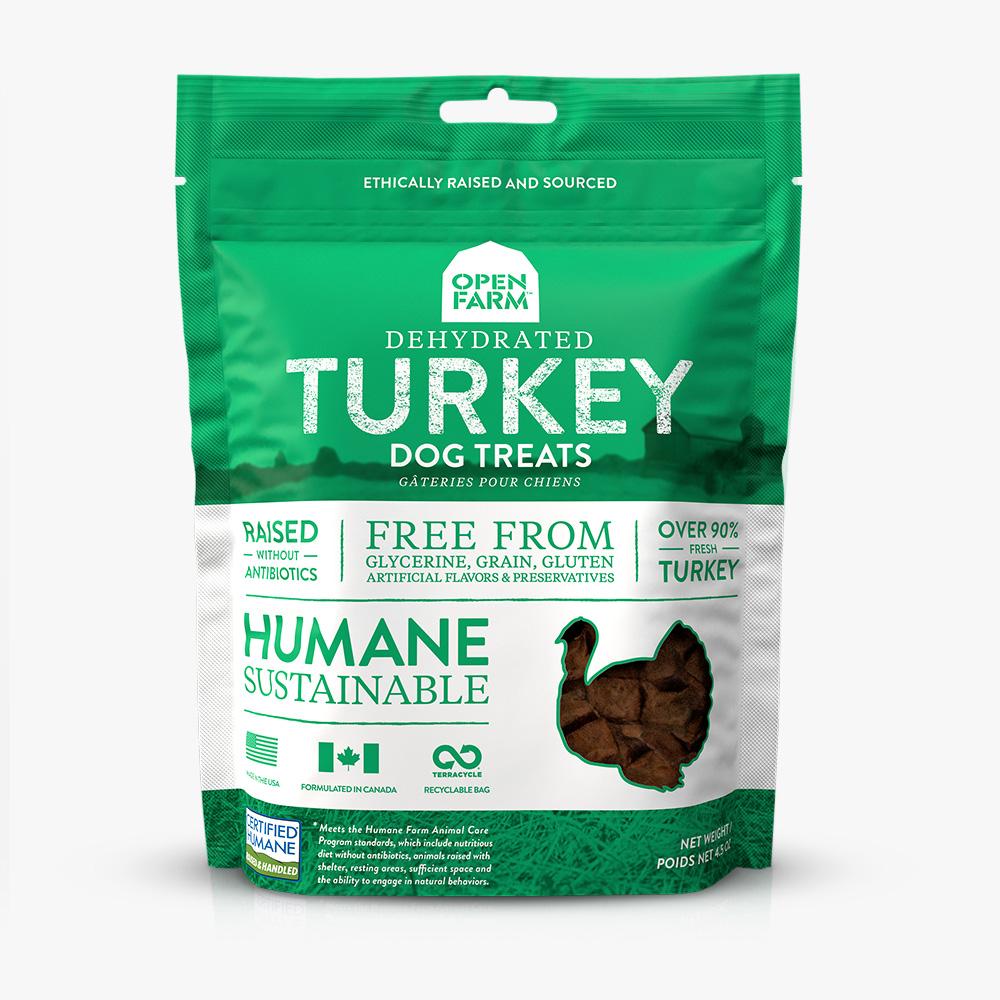 Open Farm Turkey Dog Dehydrated Turkey Treats 4.5 oz freeshipping - The Good Dog Store
