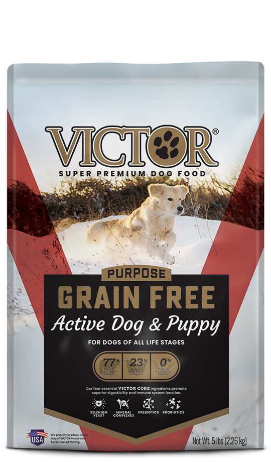 Victor Dog Active Dog & Puppy Grain free 30 lb freeshipping - The Good Dog Store