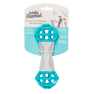 Totally Pooched Flex n' Squeak Toy, Foam Rubber, 7", 2 Colors Available