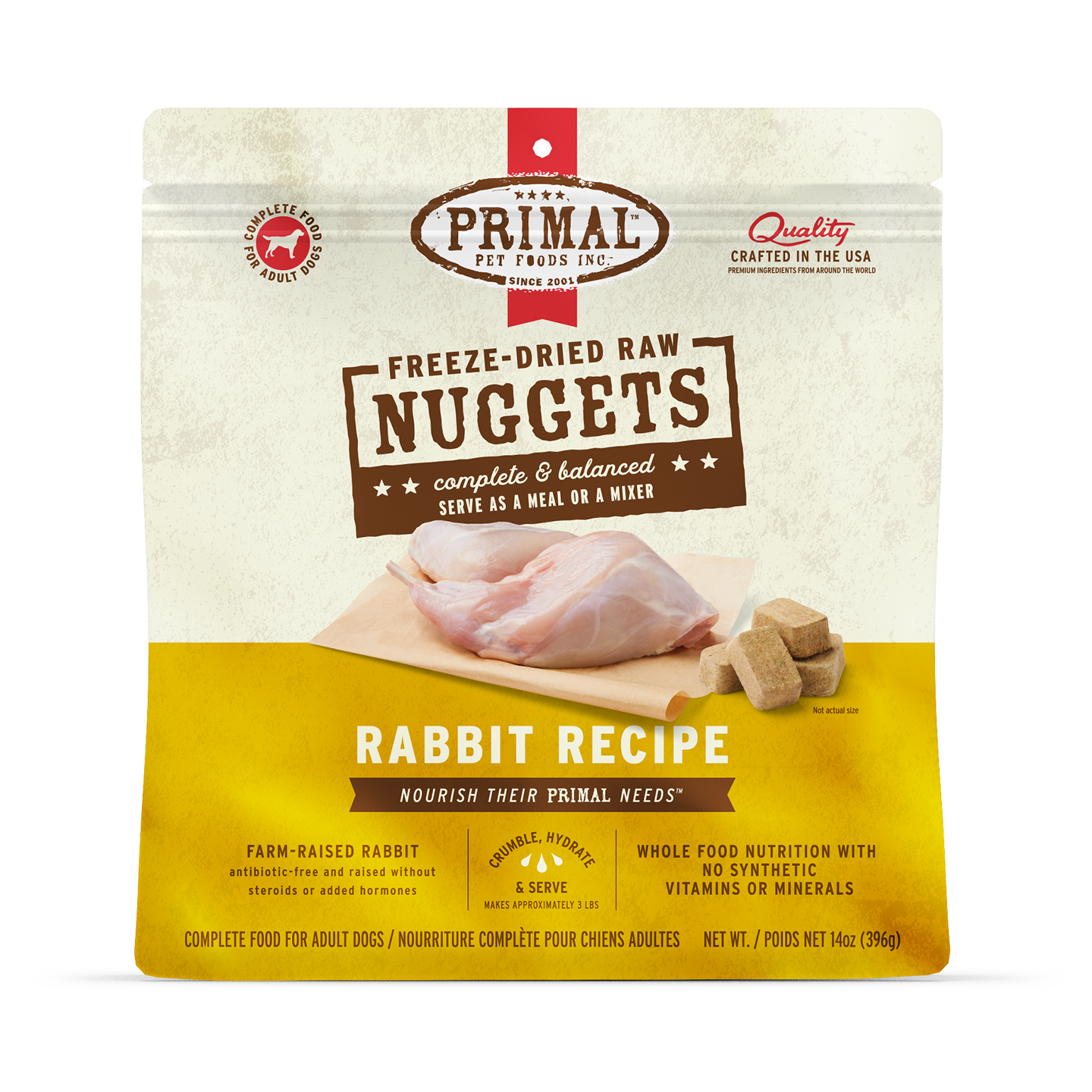 Primal Freeze Dried Rabbit Nuggets Dog Food