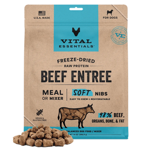 Vital Essentials Dog Soft Freeze Dried Beef Nibs 14oz