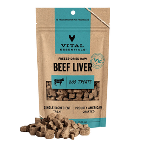 Vital Essentials Dog Freeze Dried Beef Liver Treats 2.1oz