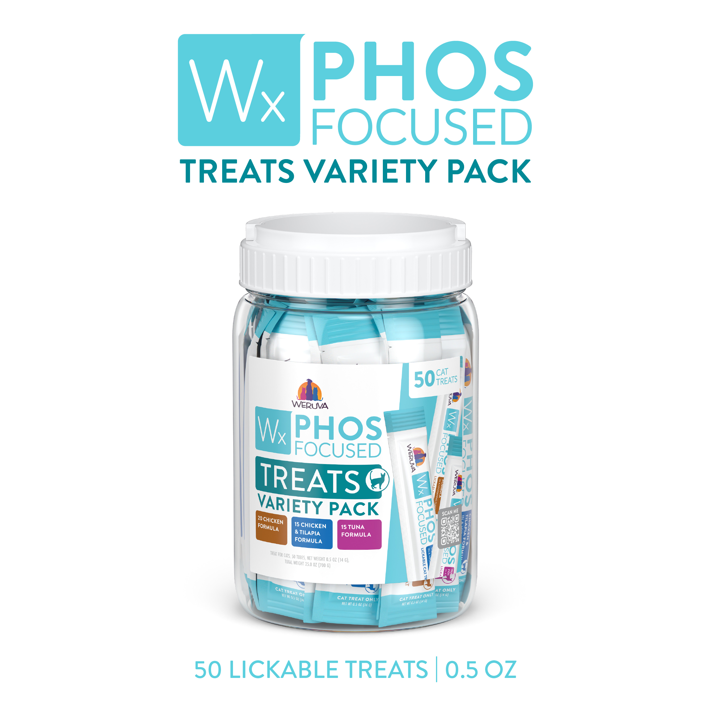 Weruva Wx Phos Focused Lickable Cat Treat Variety Pack