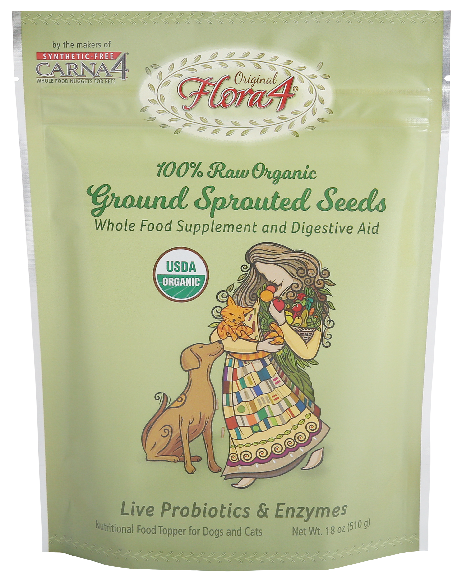 Flora4 Original Organic Sprouted Seeds Meal Topper