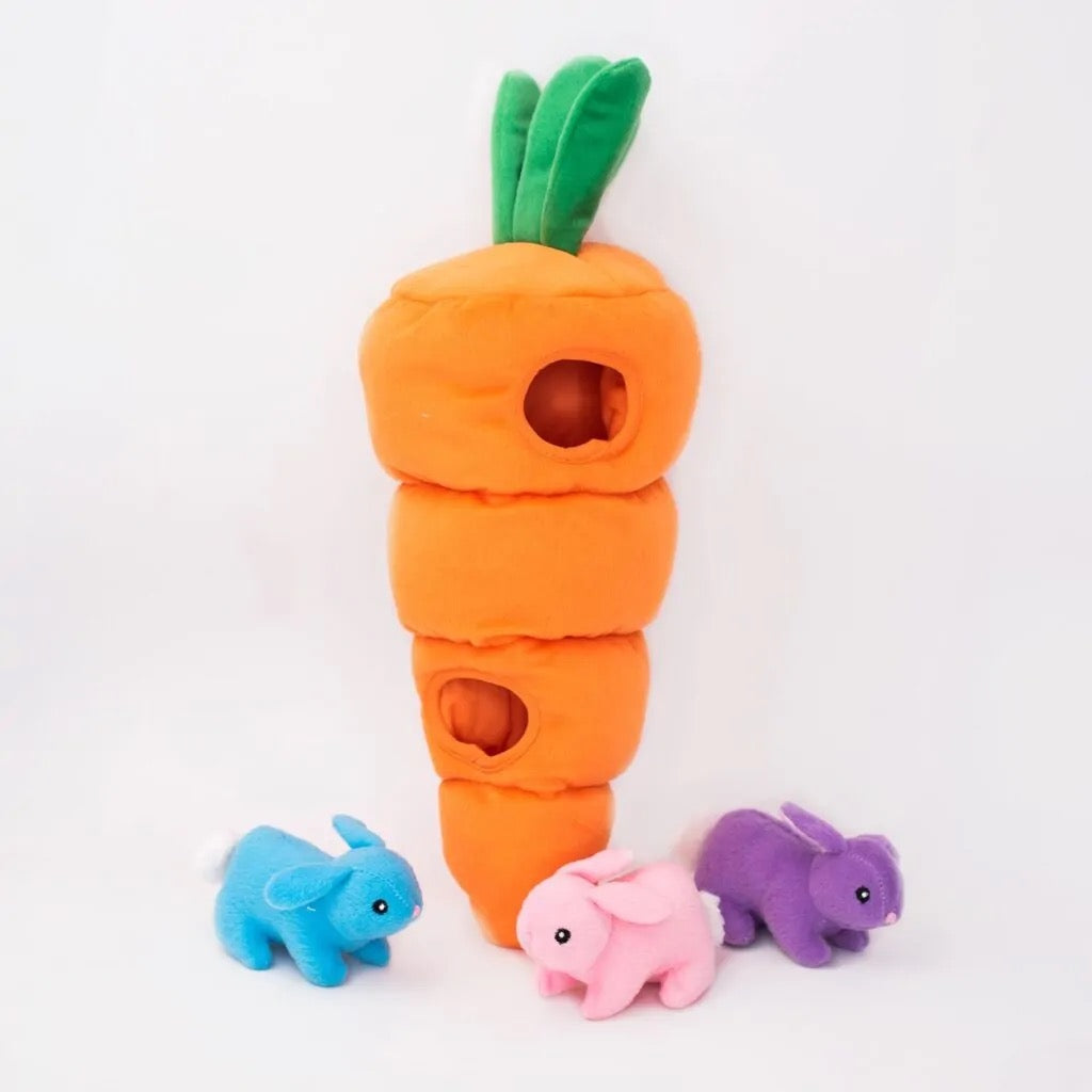 Zippy Paws Burrow Easter Carrot Dog Toy