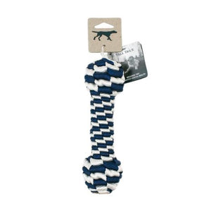 Tall Tails Navy Braided Bone Toy 9"