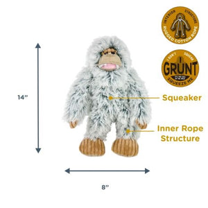 Tall Tails Yeti with Squeaker Plush Toy 14"