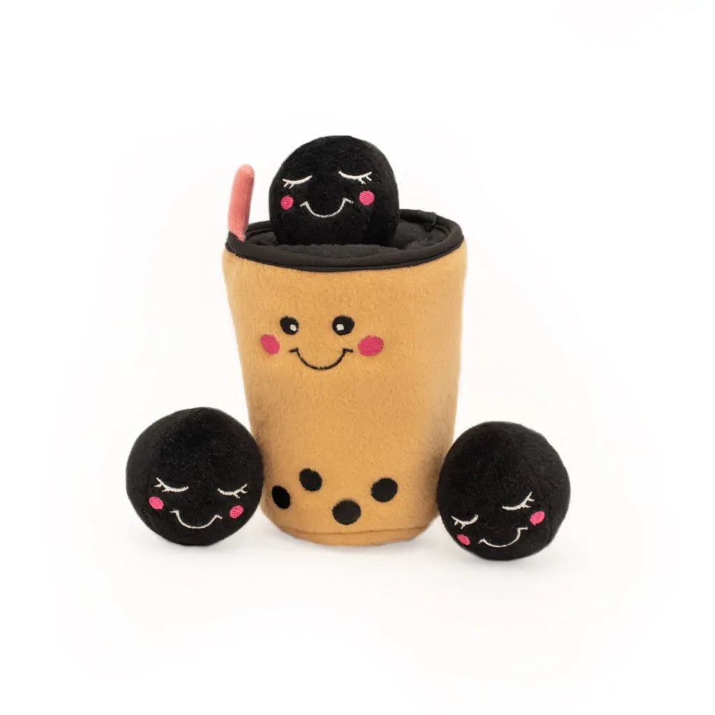 Zippy Paws Burrow Boba Milk Tea Dog Toy